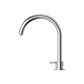 Mecca Hob Basin Mixer Round Swivel Spout Chrome