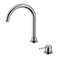 Mecca Hob Basin Mixer Round Swivel Spout Chrome