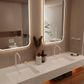 Mecca Hob Basin Mixer Round Swivel Spout Matte White