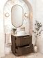 Havana Fluted 600mm Sable Walnut Floorstanding Curve Vanity