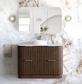 Havana Fluted 1200mm Sable Walnut Floorstanding Curve Vanity
