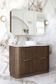 Havana Fluted 1200mm Sable Walnut Floorstanding Curve Vanity