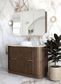 Havana Fluted 1200mm Sable Walnut Floorstanding Curve Vanity