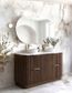 Havana Fluted 1500mm Sable Walnut Floorstanding Curve Vanity