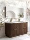 Havana Fluted 1800mm Sable Walnut Floorstanding Curve Vanity