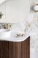 Havana Fluted 1800mm Sable Walnut Floorstanding Curve Vanity