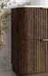 Havana Fluted 1800mm Sable Walnut Floorstanding Curve Vanity