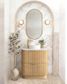 Havana Fluted 750mm Woodland Oak Floorstanding Curve Vanity