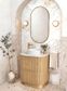 Havana Fluted 750mm Woodland Oak Floorstanding Curve Vanity
