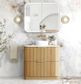 Havana Fluted 900mm Woodland Oak Floorstanding Curve Vanity