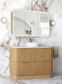 Havana Fluted 1200mm Woodland Oak Floorstanding Curve Vanity