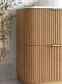 Havana Fluted 1200mm Woodland Oak Floorstanding Curve Vanity
