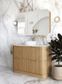 Havana Fluted 1200mm Woodland Oak Floorstanding Curve Vanity