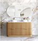 Havana Fluted 1500mm Woodland Oak Floorstanding Curve Vanity