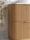 Havana Fluted 1500mm Woodland Oak Floorstanding Curve Vanity