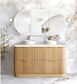 Havana Fluted 1500mm Woodland Oak Floorstanding Curve Vanity