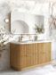Havana Fluted 1800mm Woodland Oak Floorstanding Curve Vanity