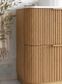 Havana Fluted 1800mm Woodland Oak Floorstanding Curve Vanity