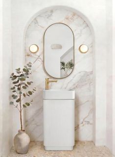 Maxi Space Saver Matte White Curved Floor Standing Vanity