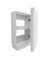 Maxi Space Saver Matte White Curved Floor Standing Vanity