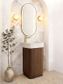 Maxi Space Saver Sable Walnut Curved Floor Standing Vanity