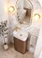 Maxi Space Saver Sable Walnut Curved Floor Standing Vanity