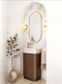 Maxi Space Saver Sable Walnut Curved Floor Standing Vanity