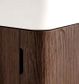 Maxi Space Saver Sable Walnut Curved Floor Standing Vanity