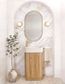 Maxi Space Saver Woodland Oak Curved Floor Standing Vanity