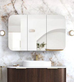 Newport 1200x750 Sable Walnut Shaving Cabinet