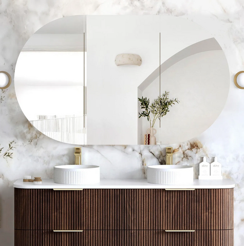 Bondi 1500x900 Sable Walnut Shaving Cabinet