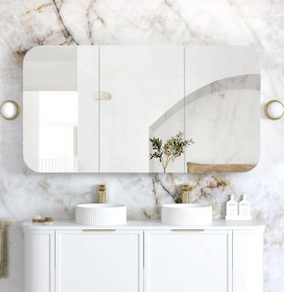 Newport 1500x750 White Shaving Cabinet