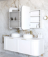 Newport 1500x750 White Shaving Cabinet