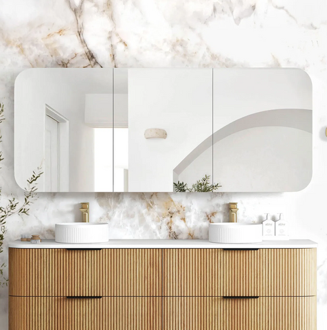 Newport 1800x750 Woodland Oak Shaving Cabinet