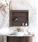 LED Archie 900x600 Sable Walnut Shaving Cabinet - Premium Edition