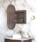 LED Noosa 900x450 Sable Walnut Shaving Cabinet - Premium Edition