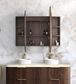 LED Bondi 1500x900 Sable Walnut Shaving Cabinet - Premium Edition