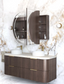 LED Bondi 1500x900 Sable Walnut Shaving Cabinet - Premium Edition