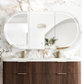 LED Bondi 1800x900 Sable Walnut Shaving Cabinet - Premium Edition