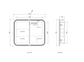 LED Newport 900(W)x750(H) Sable Walnut Shaving Cabinet - Premium Edition