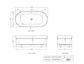 Attica Bondi 1700 Gloss White Bath with Overflow