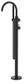Mica Black Fluted Freestanding B/Spout W/Hpiece TRIM KIT ONLY