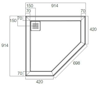 Eco 914 Cnr Polymarble Base Cnr Outlet