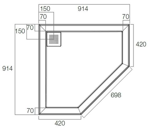 Eco 914 Cnr Polymarble Base Cnr Outlet