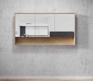 Byron Natural Oak Shaving Cabinet 1500x800x150