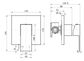 Chao Square Black Shower Mixer