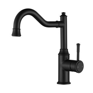 Montpellier Shepherd's Crook Kitchen Mixer Electroplated Matt Black