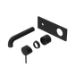 MECCA WALL BASIN/BATH MIXER 120MM TRIM KITS ONLY MATTE BLACK