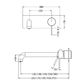 MECCA WALL BASIN/BATH MIXER 185MM TRIM KITS ONLY CHROME