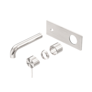 MECCA WALL BASIN/BATH MIXER 185MM TRIM KITS ONLY BRUSHED NICKEL